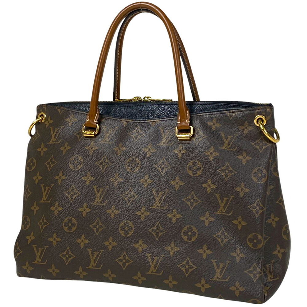Louis Vuitton Pallas Shoulder Bag Handbag Monogram Brown